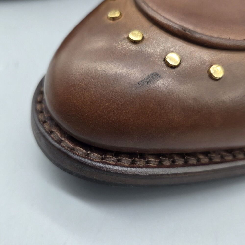 The Office Of Angela Scott Miss Cecilia Stud Loafer cognac sz EUR 42/ US 12 - Picture 6 of 15
